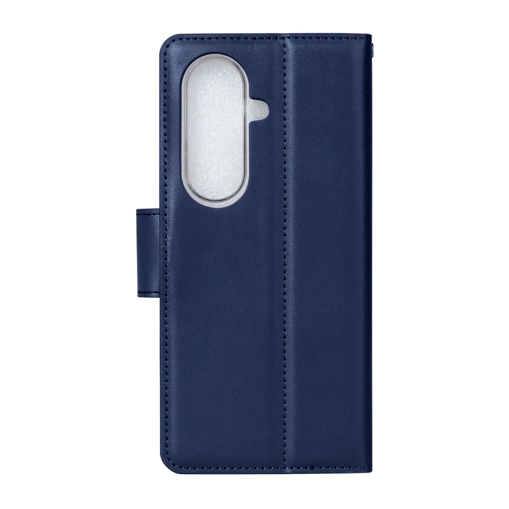 HANMAN Mill Series for Samsung Galaxy Z Fold7 5G Case Wallet Stand PU Leather Phone Cover - Sapphire - Image 6