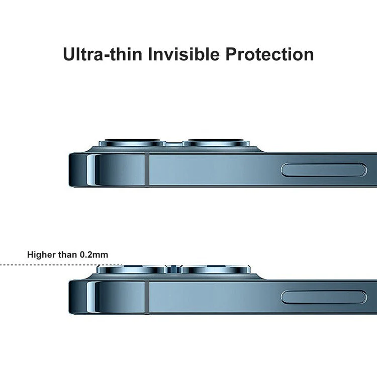 HAT PRINCE 0.2mm 9H 2.15D Arc Edges Tempered Glass Film Camera Lens Protector 2Pcs/Group for iPhone 12 / 12 mini - Image 5