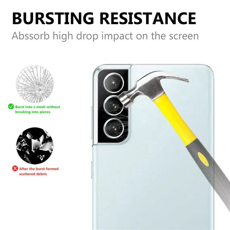 HD Tempered Glass Camera Lens Protector for Samsung Galaxy S21+ - Image 2