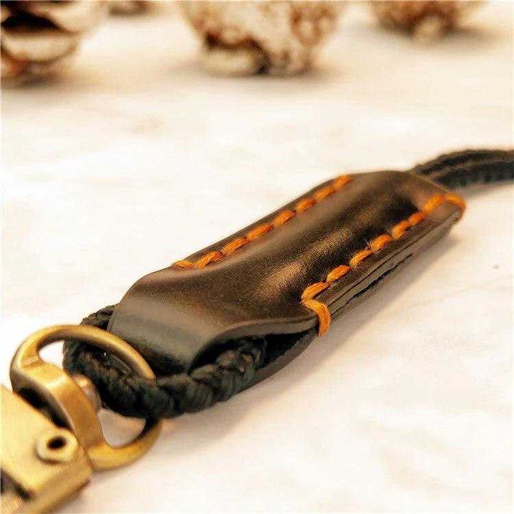 High Strength Nylon Rope Cellphone Neck Strap Mobile Phone Anti-fall Lanyard, Style A - Black - Image 5