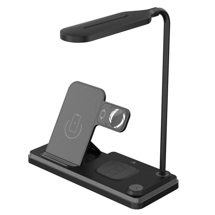 HT-503 Folding 15W Wireless Charger for Phone / Watch / Earbuds with Touch Control LED Table Lamp - Black - Image 2