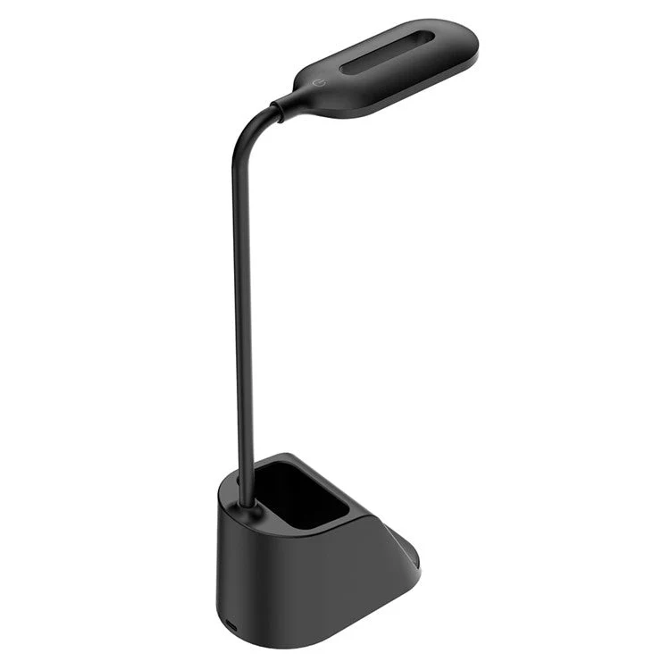 HT-507 3-in-1 Eye Protection LED Desk Lamp 15W Phone Wireless Charger Pen Holder - Black - Image 3