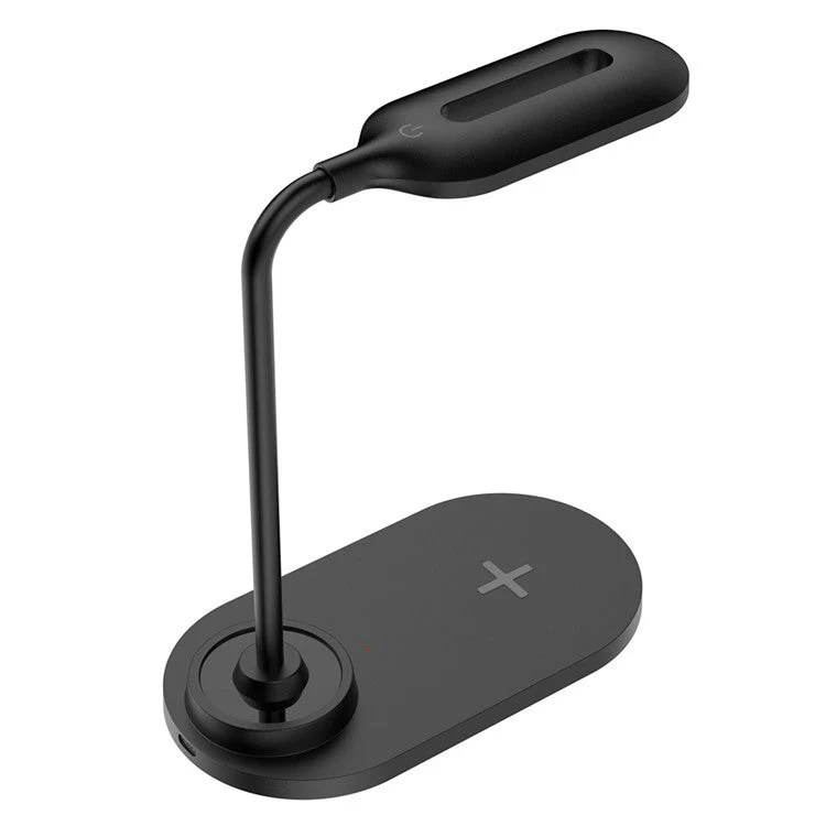 HT-510 2-in-1 Eye Protection LED Desk Lamp 15W Phone Wireless Charger - Black - Image 2