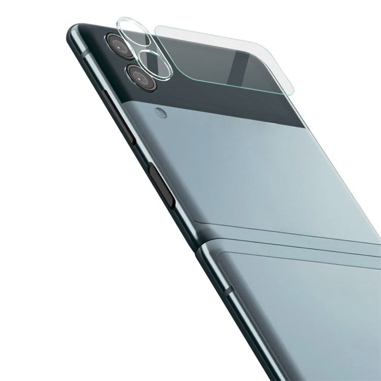 IMAK 1PC High Light Transmittance Tempered Glass Lens Protector Films + 1PC Back Screen Protector Set for Samsung Galaxy Z Flip3 5G - Image 4