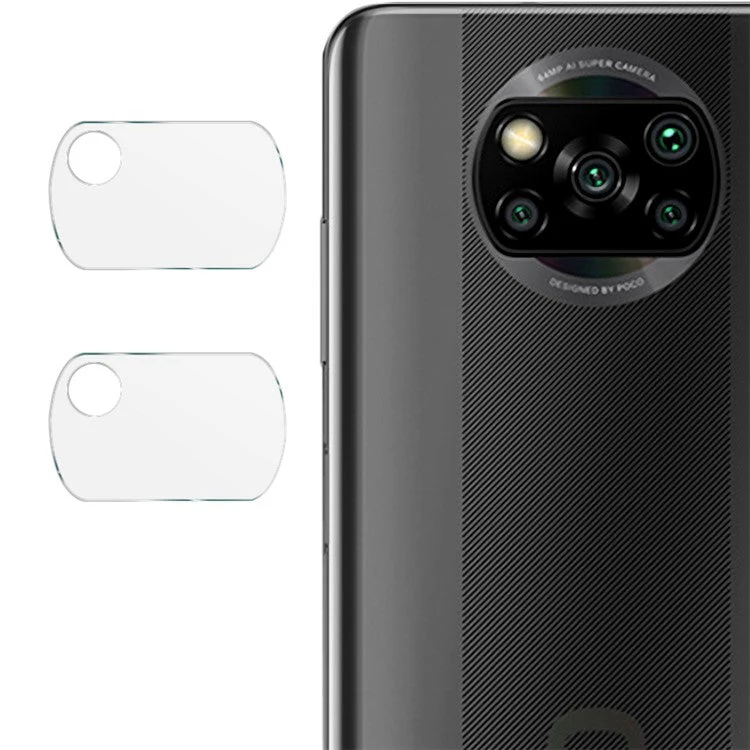 IMAK 2Pcs/Pack Clear Tempered Glass Camera Lens Film for Xiaomi Poco X3 NFC - Image 2