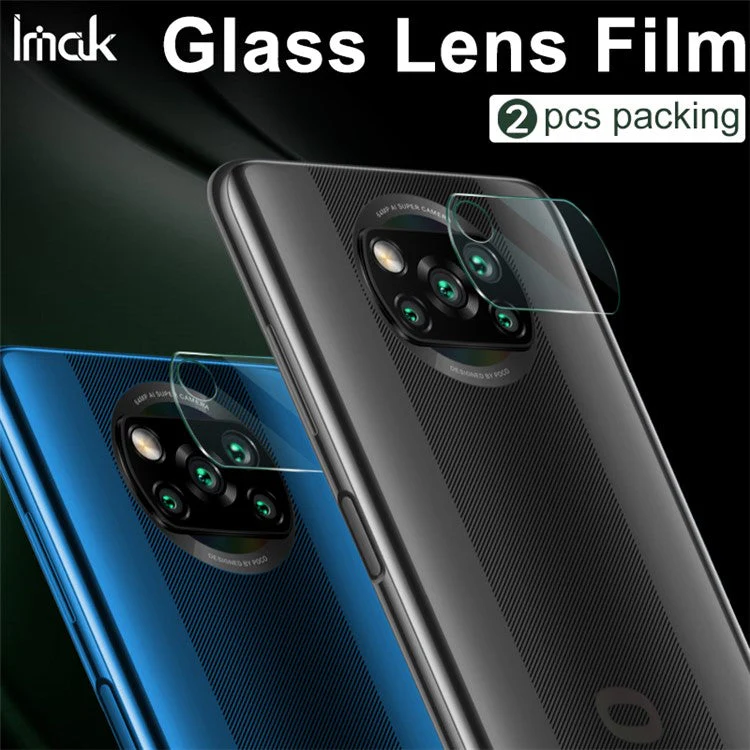IMAK 2Pcs/Pack Clear Tempered Glass Camera Lens Film for Xiaomi Poco X3 NFC - Image 8