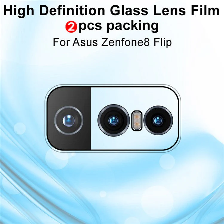 IMAK 2Pcs/Pack High Definition Camera Lens Protector Glass Films for Asus Zenfone 8 Flip/7 ZS670KS/7 Pro ZS671KS - Image 2