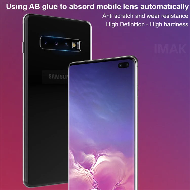 IMAK 2Pcs/Pack High Definition Clear Glass Camera Lens Protector for Samsung Galaxy S10 Plus - Image 5