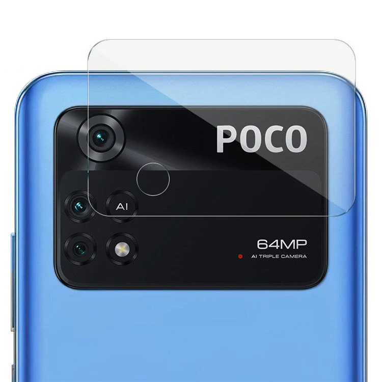 IMAK 2Pcs/Set for Xiaomi Poco M4 Pro 4G Wear-resistant No Bubble HD Tempered Glass Camera Lens Protector Film - Image 4