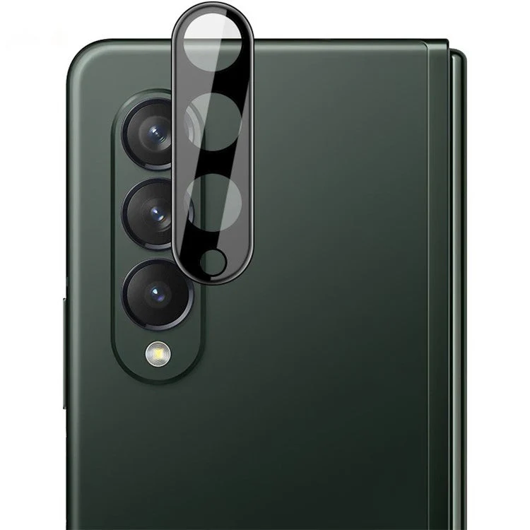IMAK Camera Lens Protector for Samsung Galaxy Z Fold4 5G, Tempered Glass Anti-Scratch Integrated Lens Film + Acrylic Lens Cap (Black Version) - Image 2