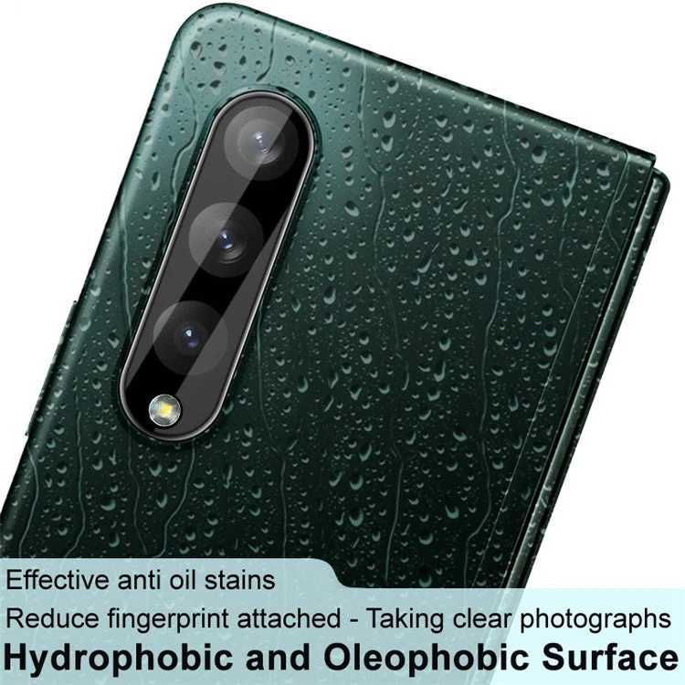 IMAK Camera Lens Protector for Samsung Galaxy Z Fold4 5G, Tempered Glass Anti-Scratch Integrated Lens Film + Acrylic Lens Cap (Black Version) - Image 6
