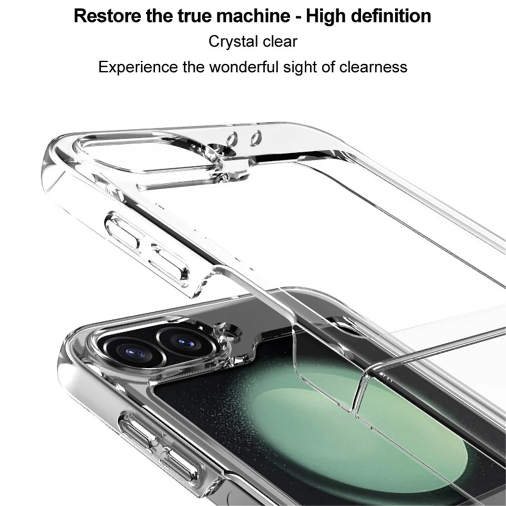 IMAK Crystal Case II Pro for Samsung Galaxy Z Flip7 FE 5G / Z Flip6 5G Clear Case Two-Piece PC Phone Cover (Upper Cover+Lower Cover) - Image 6