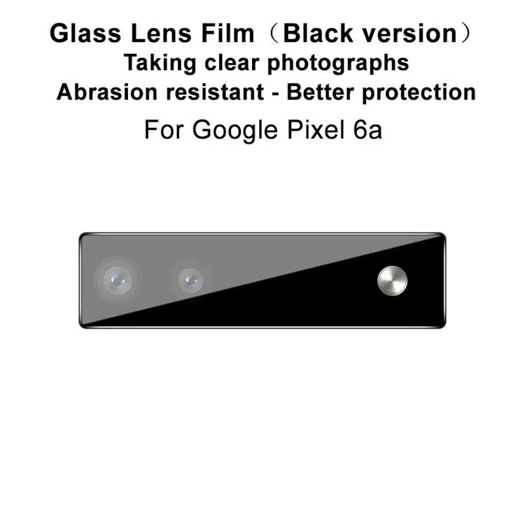 IMAK For Google Pixel 6a Camera Lens Protector Tempered Glass Wear-resistant Anti-scratch Bubble-free Film (Black Version) - Image 2