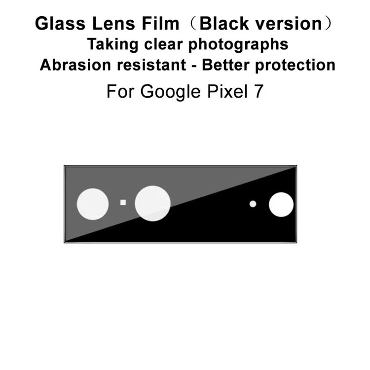 IMAK For Google Pixel 7 5G HD Clear Camera Lens Protector Anti-Scratch  Tempered Glass Lens Film (Black Version) - Image 2