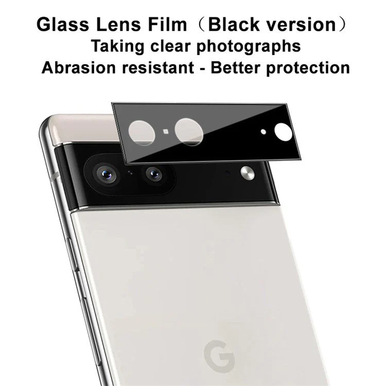 IMAK For Google Pixel 7 5G HD Clear Camera Lens Protector Anti-Scratch  Tempered Glass Lens Film (Black Version) - Image 3