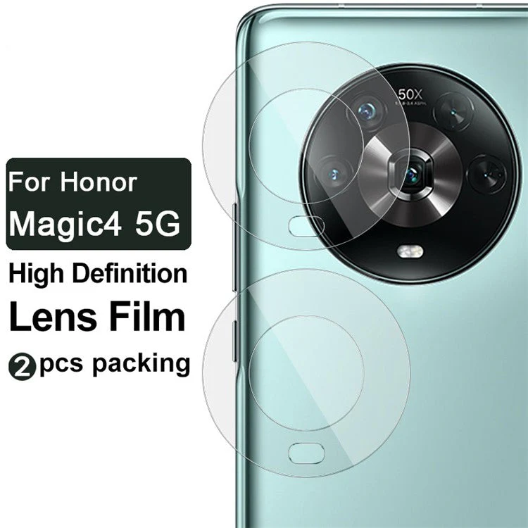 IMAK For Honor Magic4 5G 2Pcs / Set Full Cover HD Clear Tempered Glass Camera Lens Protector - Image 2