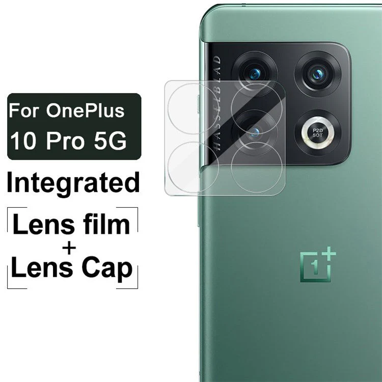 IMAK For OnePlus 10 Pro Anti-stains Ultra Thin HD Full Coverage Tempered Glass Camera Lens Film + Acrylic Lens Cap - Image 2