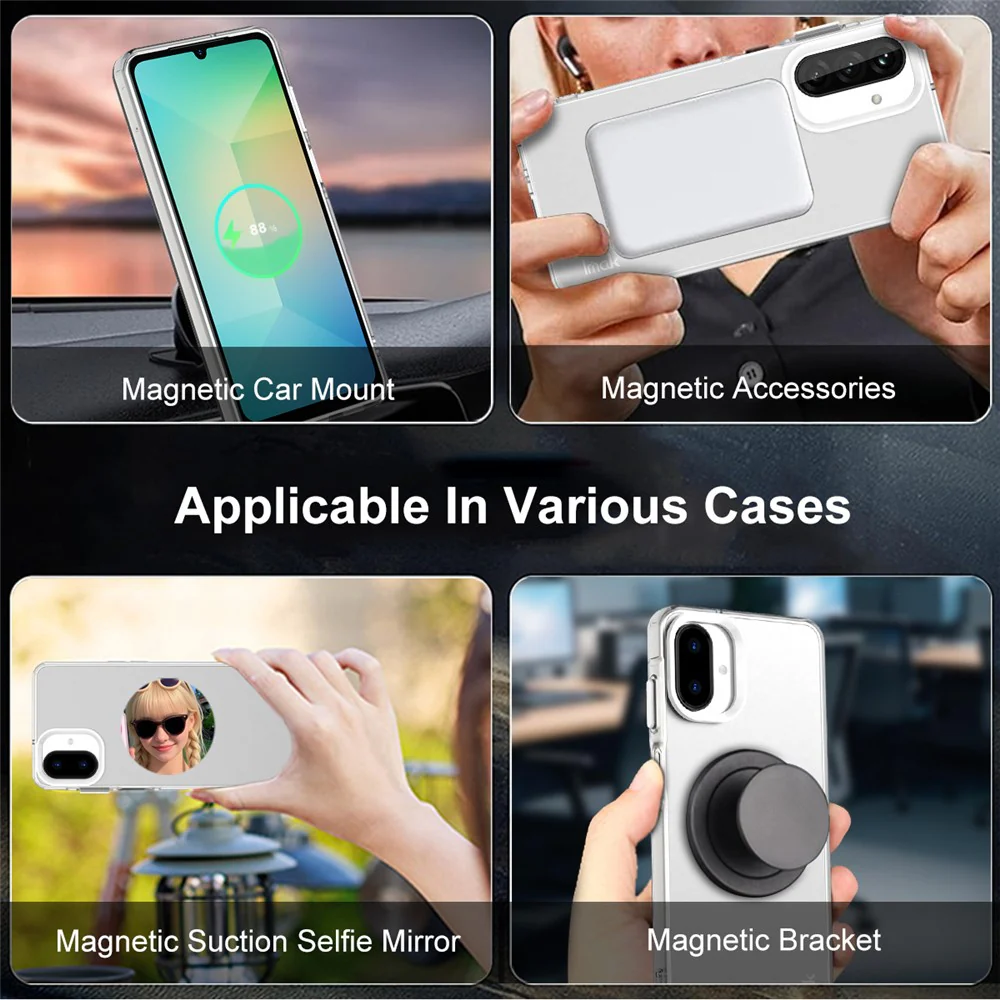 IMAK For Oppo Reno14 Pro 5G (Global) Case Compatible with MagSafe PC + TPU Protective Phone Back Cover - White - Image 8