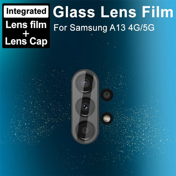 IMAK For Samsung Galaxy A13 4G / 5G Rear Lens Film Integrated Tempered Glass Camera Lens Protector + Acrylic Lens Cap - Image 2