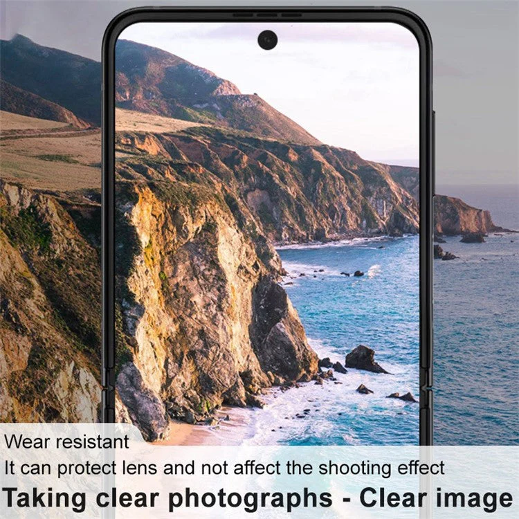 IMAK for Samsung Galaxy Z Flip4 5G Camera Lens Film Anti-Scratch HD Tempered Glass Lens Protector + Back Screen Protector - Image 3