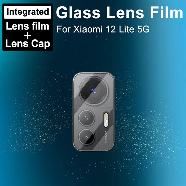 IMAK For Xiaomi 12 Lite 5G Camera Lens Protector HD Clear Tempered Glass Lens Film + Acrylic Lens Cap - Image 2
