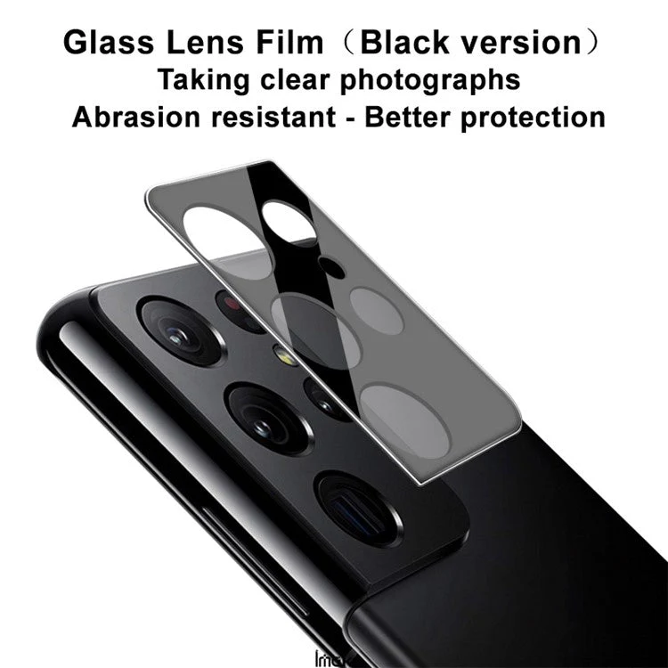 IMAK Full Coverage Scratch-resistant Tempered Glass Camera Lens Film Protector (Black Version) for Samsung Galaxy S21 Ultra 5G - Image 5