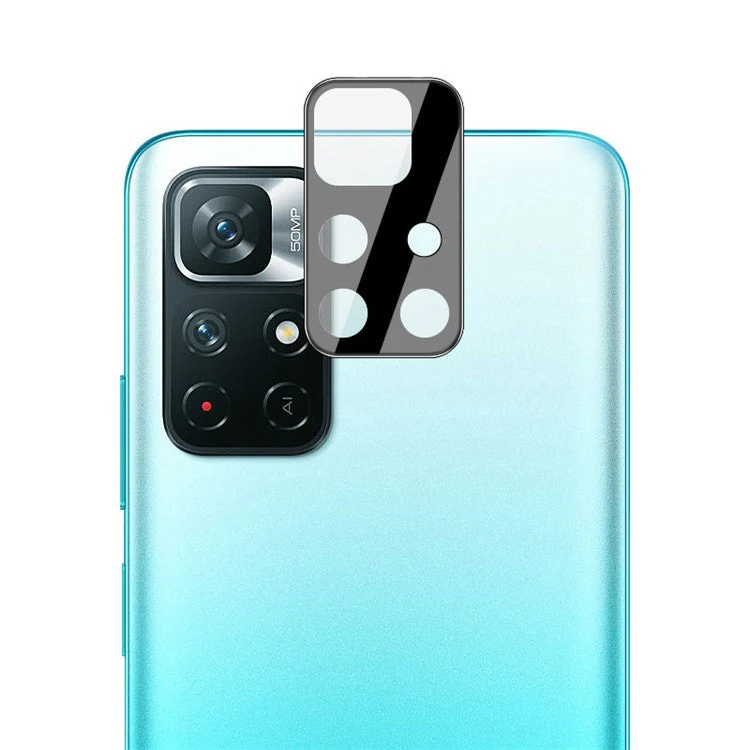 IMAK HD Anti-Scratch Tempered Glass Lens Film + Acrylic Lens Cap (Black Version) for Xiaomi Redmi Note 11 5G (China) (MediaTek)/Note 11T 5G/Note 11S 5G - Image 4