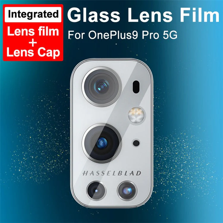 IMAK High Definition Anti-Scratch Tempered Glass Camera Lens Film + Lens Cap for OnePlus 9 Pro 5G - Image 3