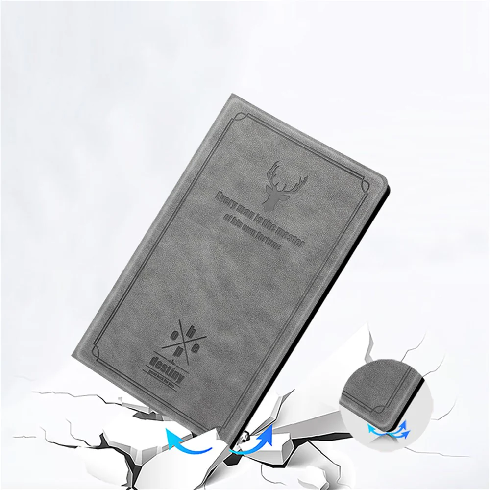 Imprint Deer and Quote Pattern Leather + Plastic Tablet Shell for Lenovo Tab M10 Plus - Grey - Image 6