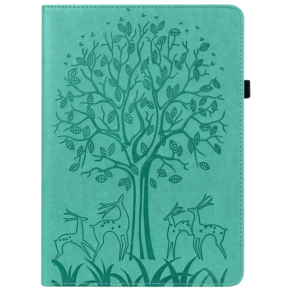 Imprint Tree and Deer Pattern All-Protection Leather Stand Tablet Cover for Lenovo Tab P11 TB-J606F / Tab P11 5G - Green - Image 3