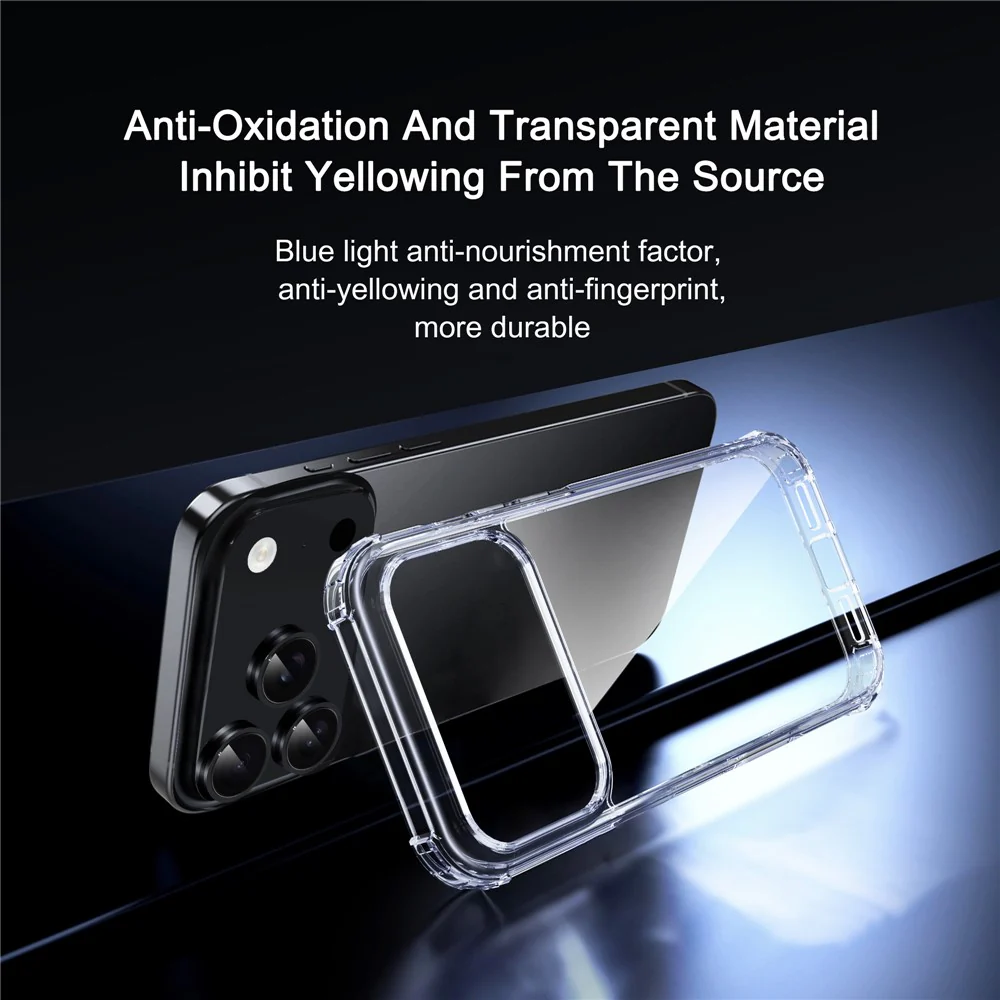 IPAKY For iPhone 17 Pro Max Case Four Corner Shockproof Clear Phone Back Cover - Image 3