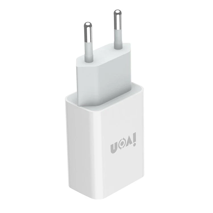 IVON AD-33 2.1A Mobile Phone USB Charger Travel Power Adapter Plug + 1m Micro USB Data Cable - EU Plug - Image 6
