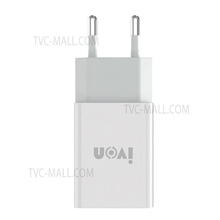 IVON AD-33 2.1A Single USB Port Wall Charger Adapter + 1m 8 Pin Data Cable - EU Plug - Image 7