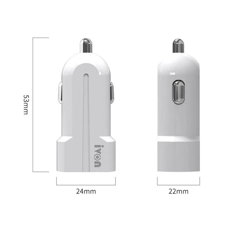 IVON CC13 QC 3.0 Fast Charging Cigarette Lighter LED Indicator Light Car Charger + Cable Set - Micro USB Cord - Image 6