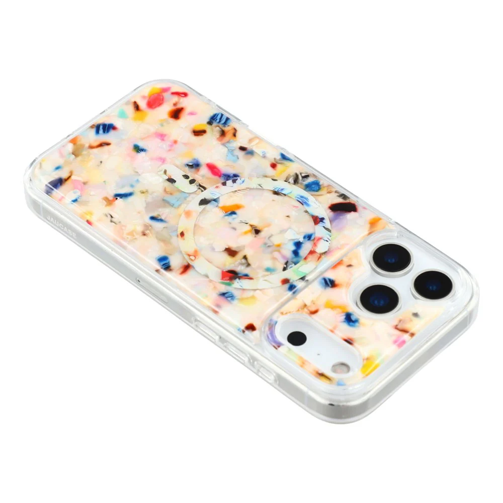 JAUCASE For iPhone 17 Pro Max Case Compatible with MagSafe Shell Design TPU + PC Phone Cover - Colorful Shell - Image 5