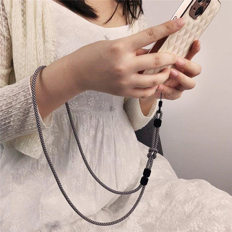 JLC-810 Universal Phone Lanyard Polyester Neck Strap Detachable Wristlet Strap Dual Use - Artistic Dark Color - Image 4