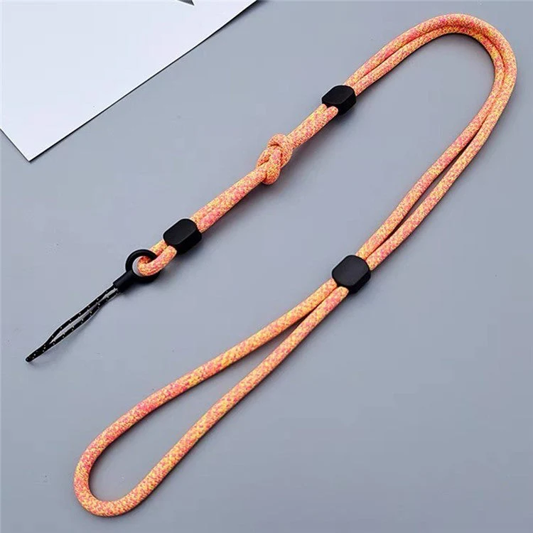JLC-810 Universal Phone Lanyard Polyester Neck Strap Detachable Wristlet Strap Dual Use - Artistic Orange
