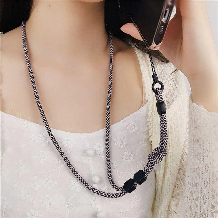JLC-810 Universal Phone Lanyard Polyester Neck Strap Detachable Wristlet Strap Dual Use - Artistic Wine Red - Image 6