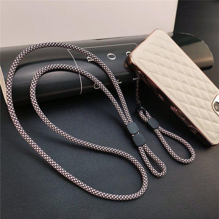 JLC-810 Universal Phone Lanyard Polyester Neck Strap Detachable Wristlet Strap Dual Use - Black+Blue - Image 2