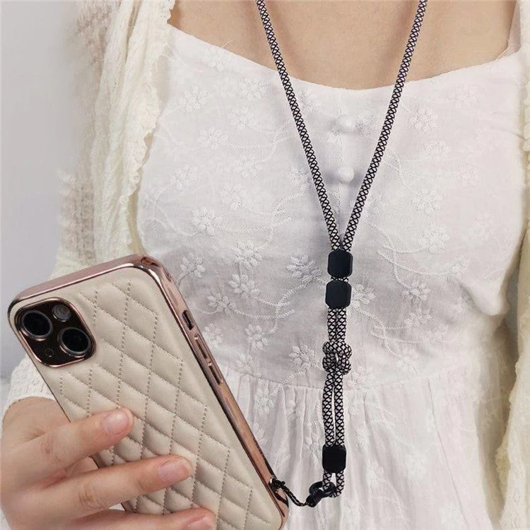 JLC-810 Universal Phone Lanyard Polyester Neck Strap Detachable Wristlet Strap Dual Use - White - Image 5