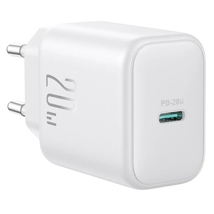 JOYROOM JR-TCF20 EU Plug PD 20W Fast Charger Type-C Charger Adapter for iPhone 16-15 Series - White - Image 2