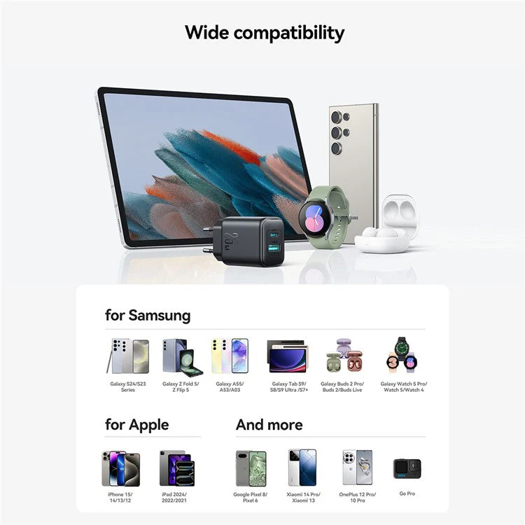 JOYROOM JR-TCF23 25W Charger USB-C+USB-A Dual Port Fast Charging Adapter, EU Plug - Image 7