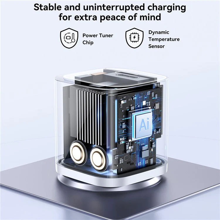 JOYROOM JR-TCG15 Mini 30W GaN Fast Charger Phone Power Adapter, EU Plug - Image 5