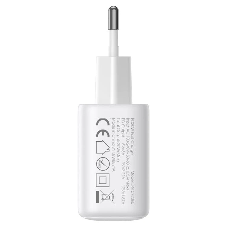 JOYROOM TCF20 PD 20W Fast Charging EU Plug Charger Set with 1m Type-C to Type-C Cable for iPhone 16-15 Series - Image 3