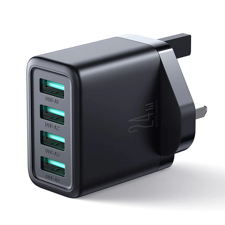 JOYROOM TCN01 UK Plug 4.8A 4 USB Charger Wall Charging Adapter for Tablet Mobile Phone - Image 2