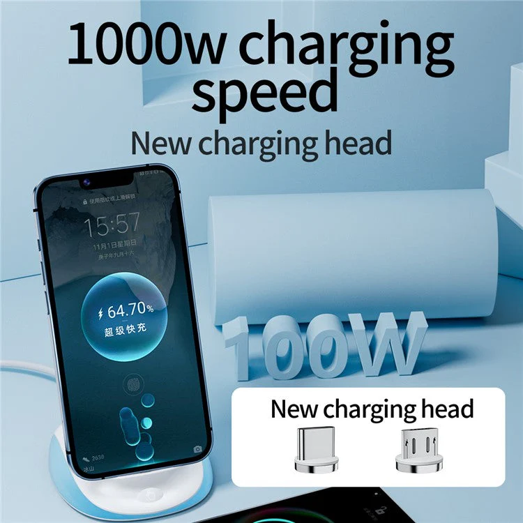 K18 15W Wireless Fast Charging Phone Charger Desktop Universal Stand - Purple - Image 4