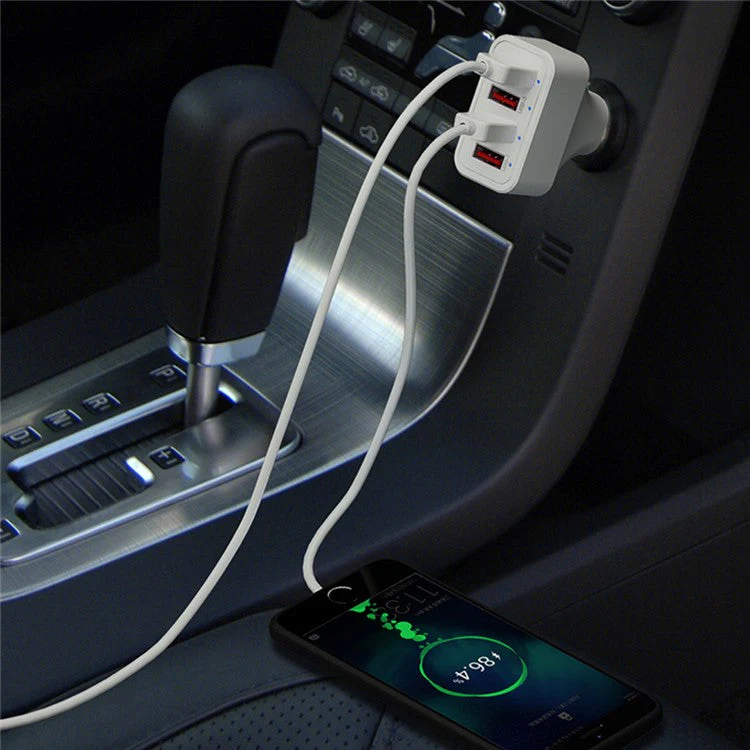K2 4 USB Ports Car Charger PC+ABS Mobile Phone Tablet Charging Power Adapter (CE Certified) - Image 8