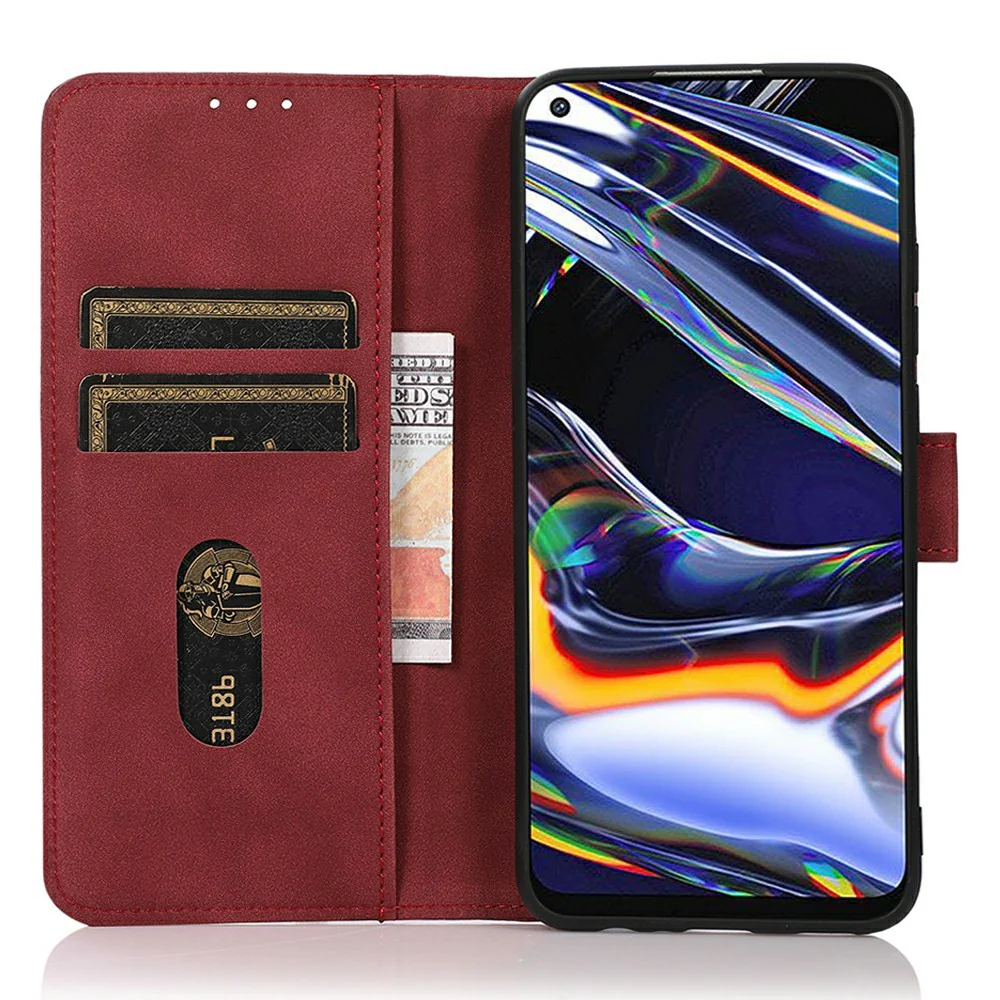 KHAZNEH For iPhone 17 Pro Max Case PU Leather Wallet Stand Phone Cover - Red - Image 2
