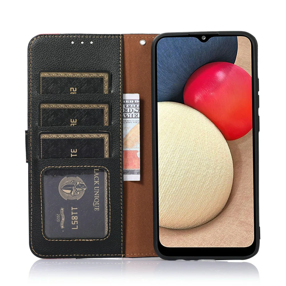 KHAZNEH For iPhone 17 Pro Max Case RFID Blocking Wallet PU Leather Phone Cover - Black - Image 2