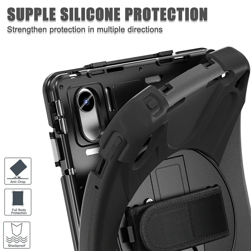 Kickstand Case for Lenovo Pad 11 2025 TB-335FC / 2024 / Tab K11 Gen 2 TB336 / K11 TB-330XU / P11 Gen 2 / M11 TB-330FU 331FC / Zhaoyang K10 Cover - Black - Image 2